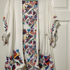 Judith March Colorful Embroidered Kimono Size Large